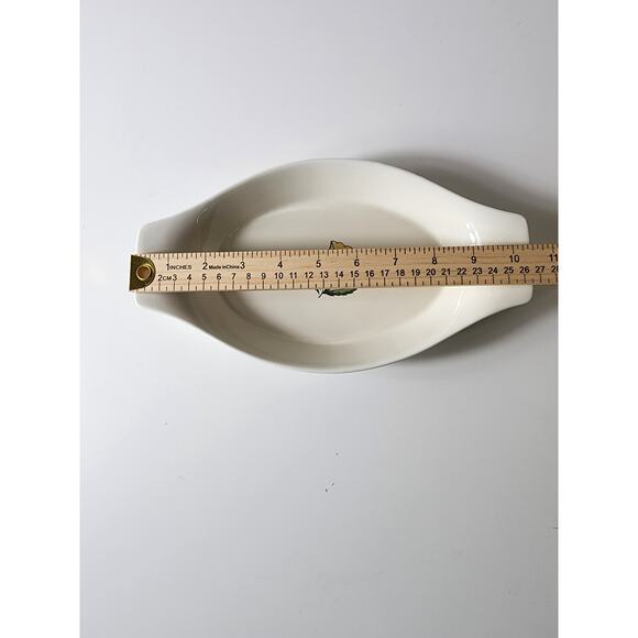 Vintage ASTA Japan Aszi Oval Serving Platter Blue Yellow Floral 10" - Picture 5 of 6